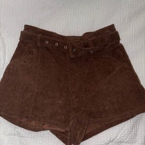 Altar'd State High Waist Brown Corduroy Shorts